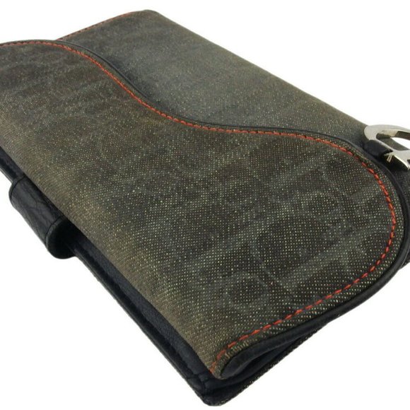 Dior wallet Trotter gray gray-based canvas �~ leather Auth T19109 - Picture 7 of 8